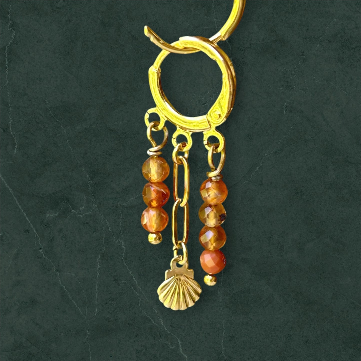 Waggyl Earrings - Red Aventurine Gemstone