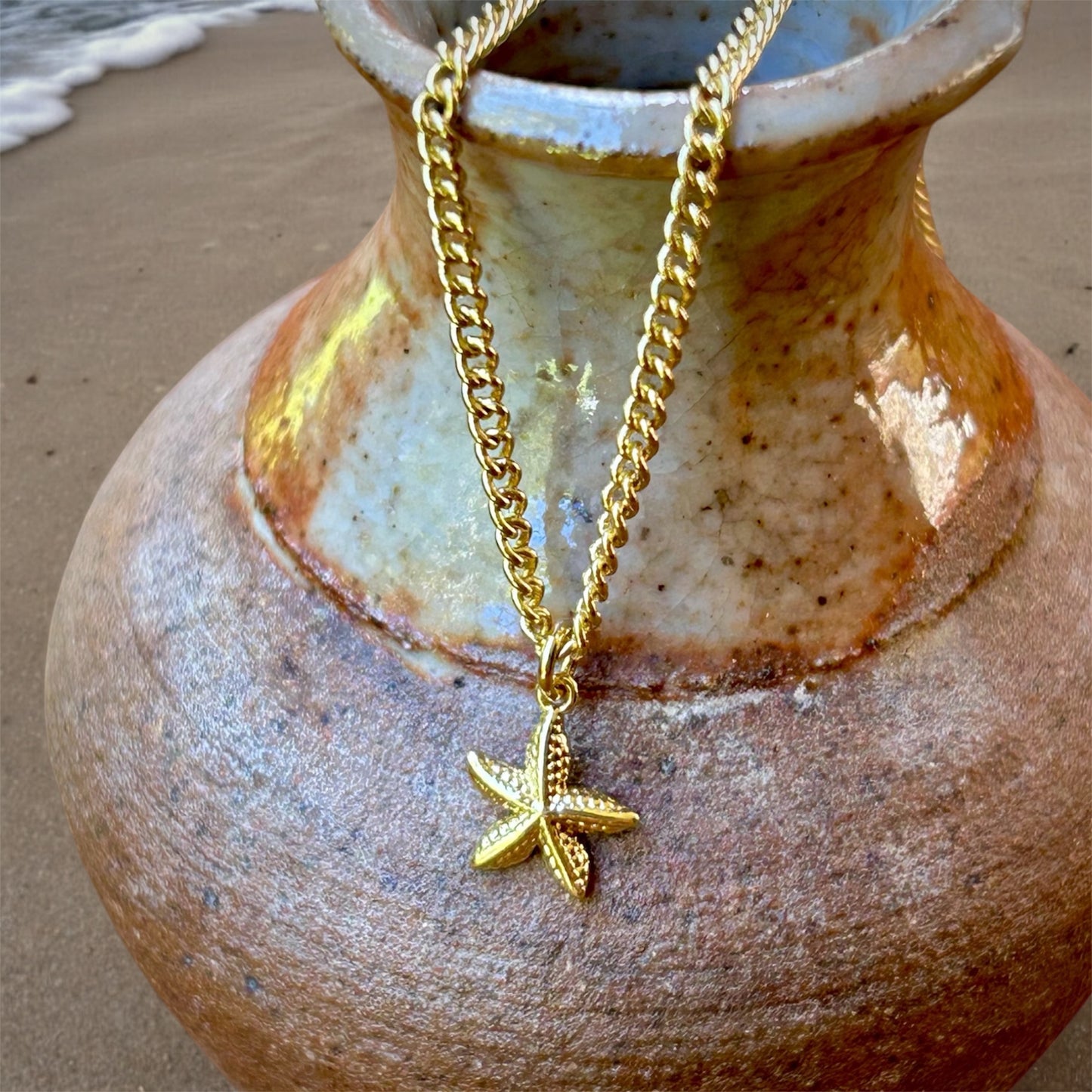Necklace "Golden hour" Starfish