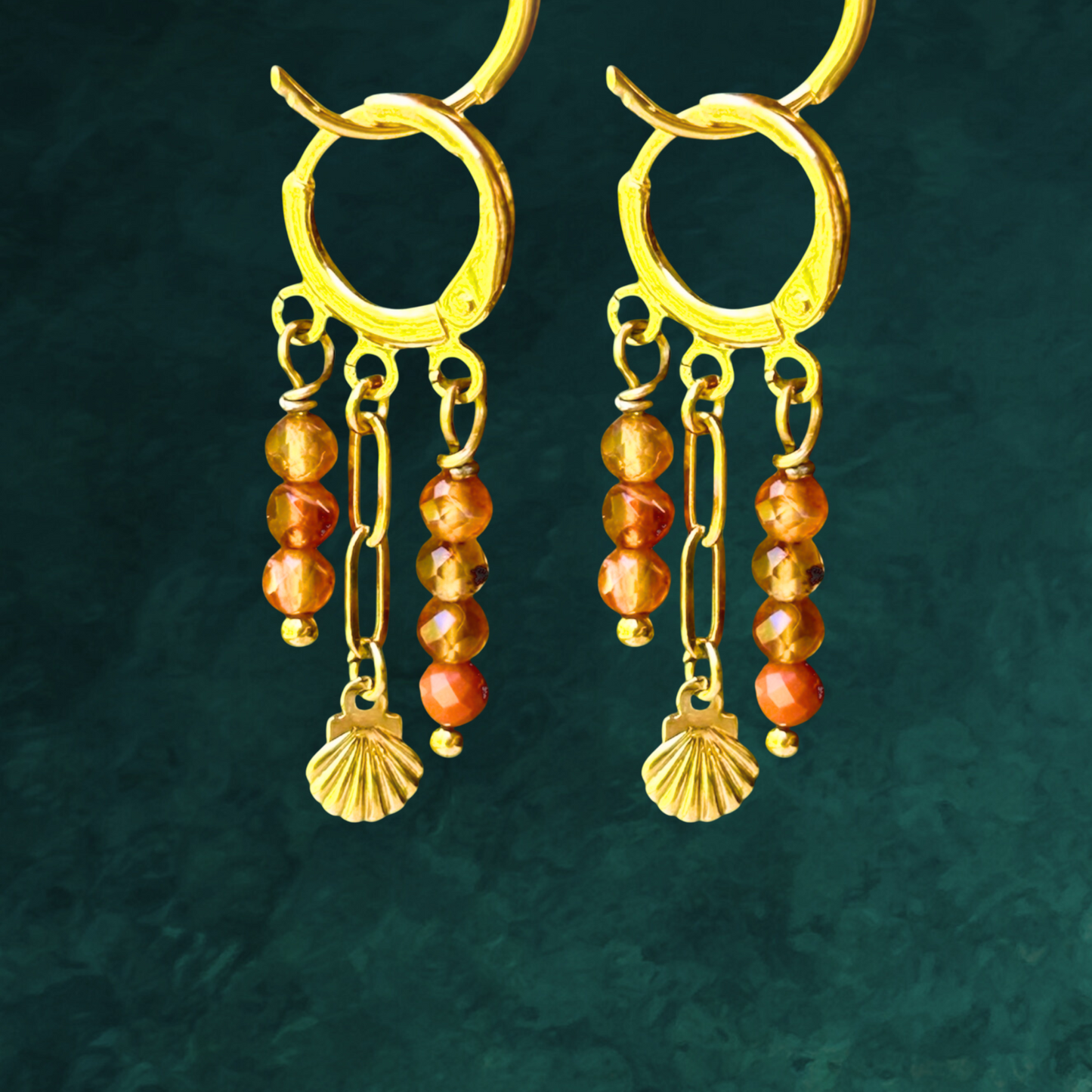 Waggyl Earrings - Red Aventurine Gemstone