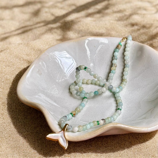 Amazonite Choker and Whale Tale