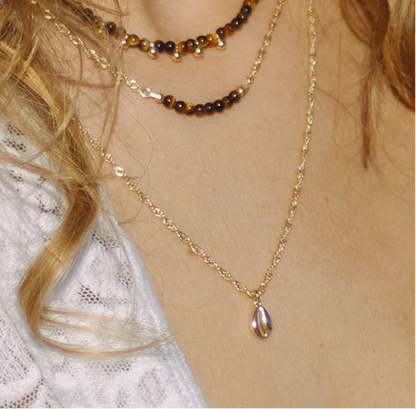 Necklace "Golden hour" Wave Charm