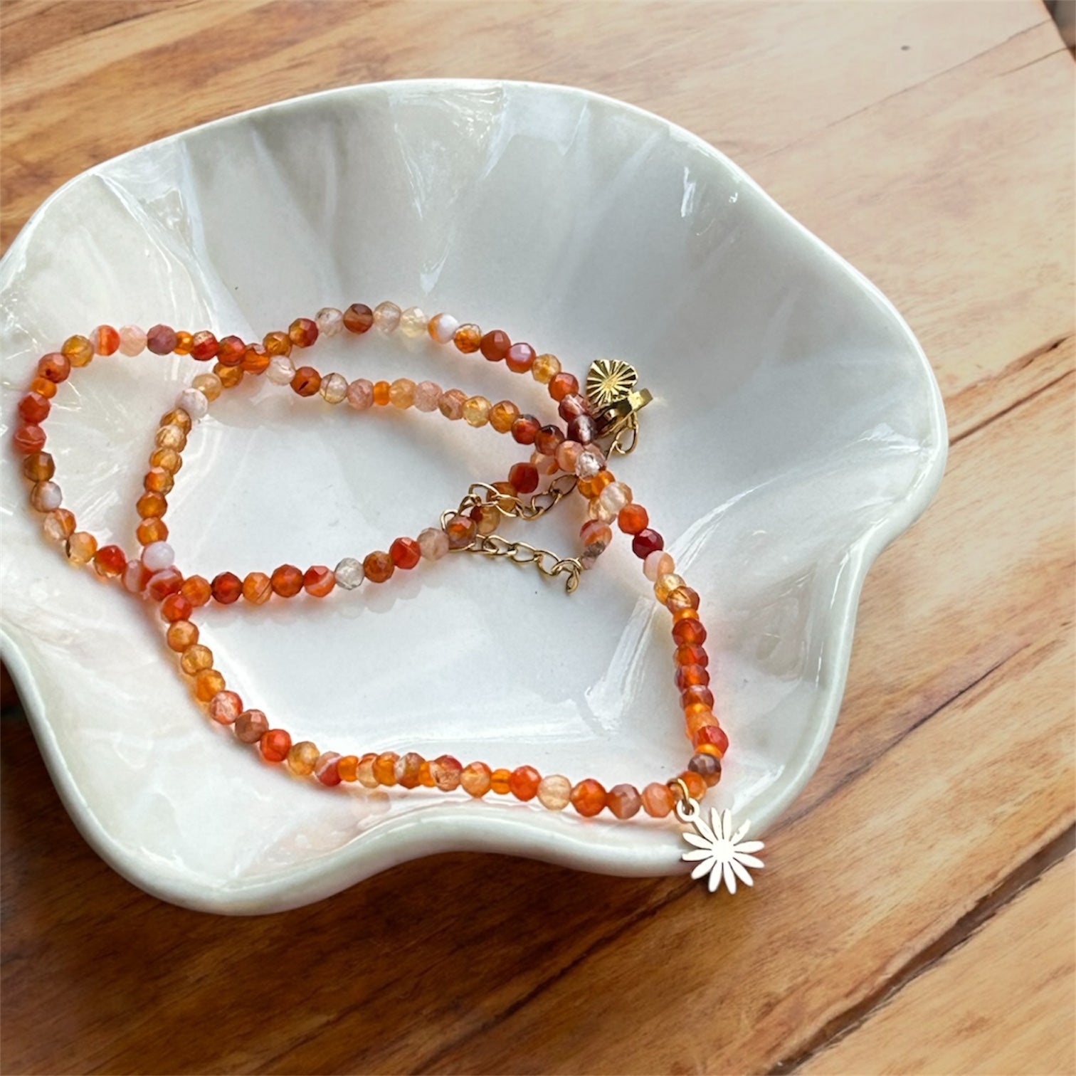Red Aventurine Daisy Flower