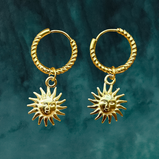 Small Twisted Hoops - Sun