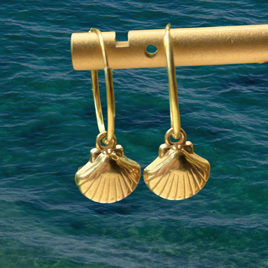 Medium Hoops "Seacharm" Big Shell