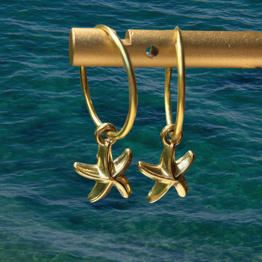 Medium Hoops - Starfish